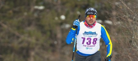 Cross-country skiing is one of the core activities that helps Gowtham joyfully connect with both his personal development and his community. Here, he competes in a past Great Bear Chase. This year, he was an event volunteer.