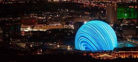 The Sphere in Las Vegas. Five Michigan Tech alumni worked on the project.