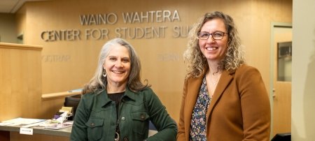 Laura Bulleit, vice president for student affairs, and Kellie Raffaelli, dean of students, have been helping Huskies for nearly a decade. Their new roles expand opportunities for student outreach and meaningful connections.