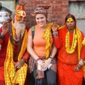 Student with locals from Thailand