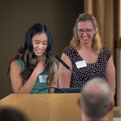 Host Aerith Curz and Kellie Raffaelli give closing remarks.