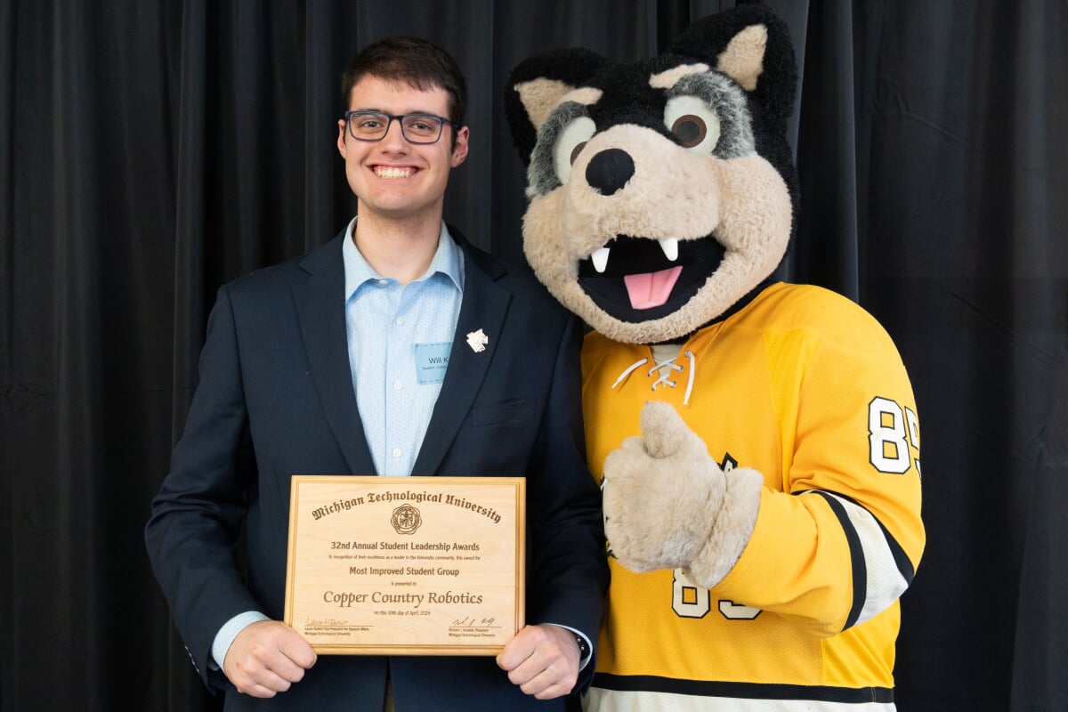 Photo of Copper Country Robotics member and Blizzard