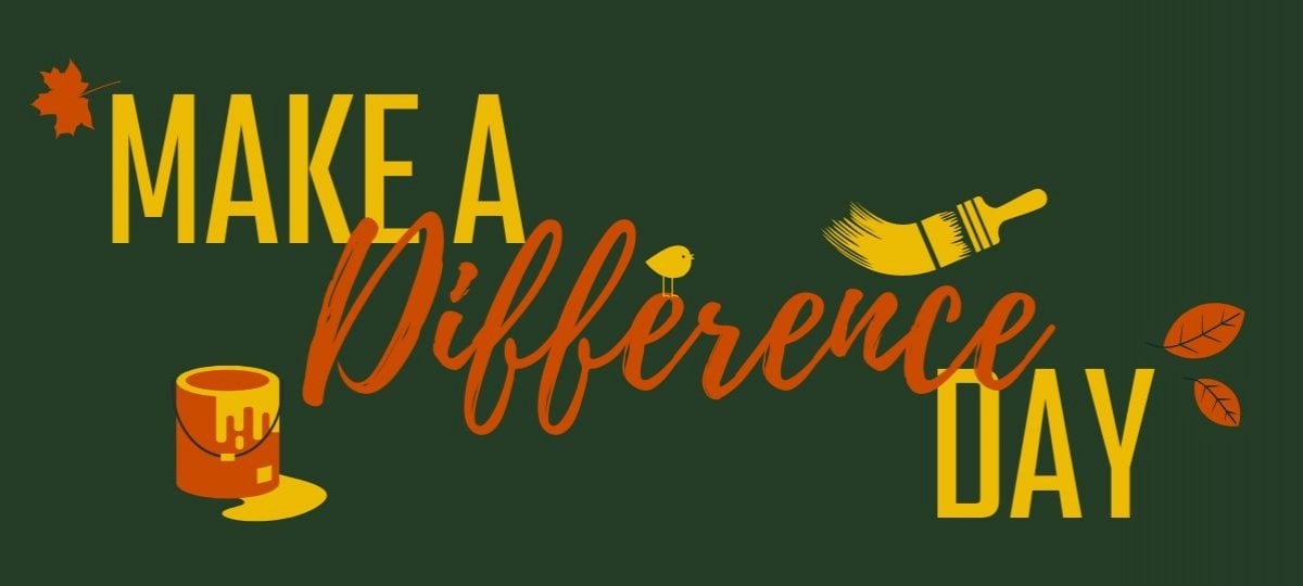 Make a Difference Day Logo in yellow, green, and orange.