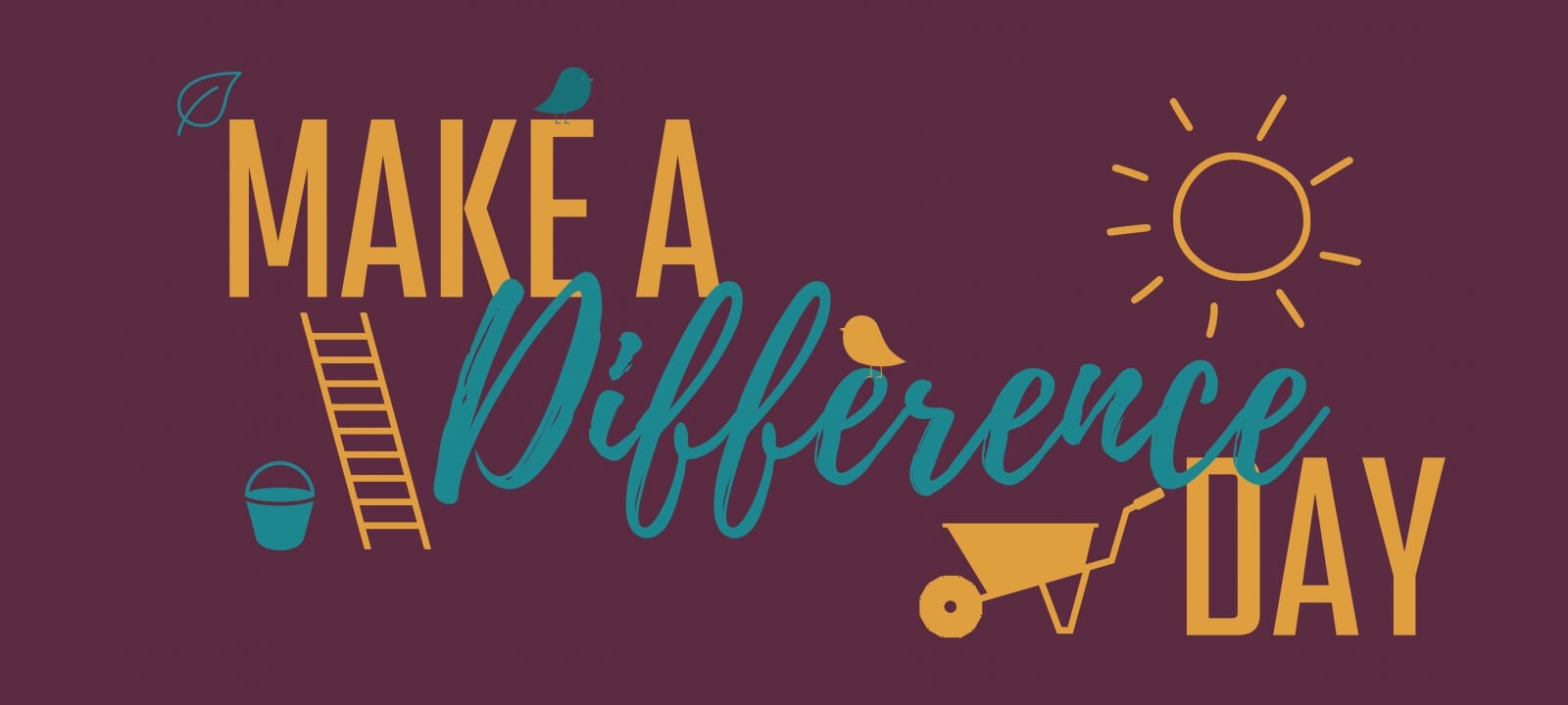 Make a Difference Day Logo in purple and orange