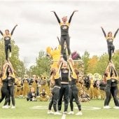 Cheer Team at Homecoming