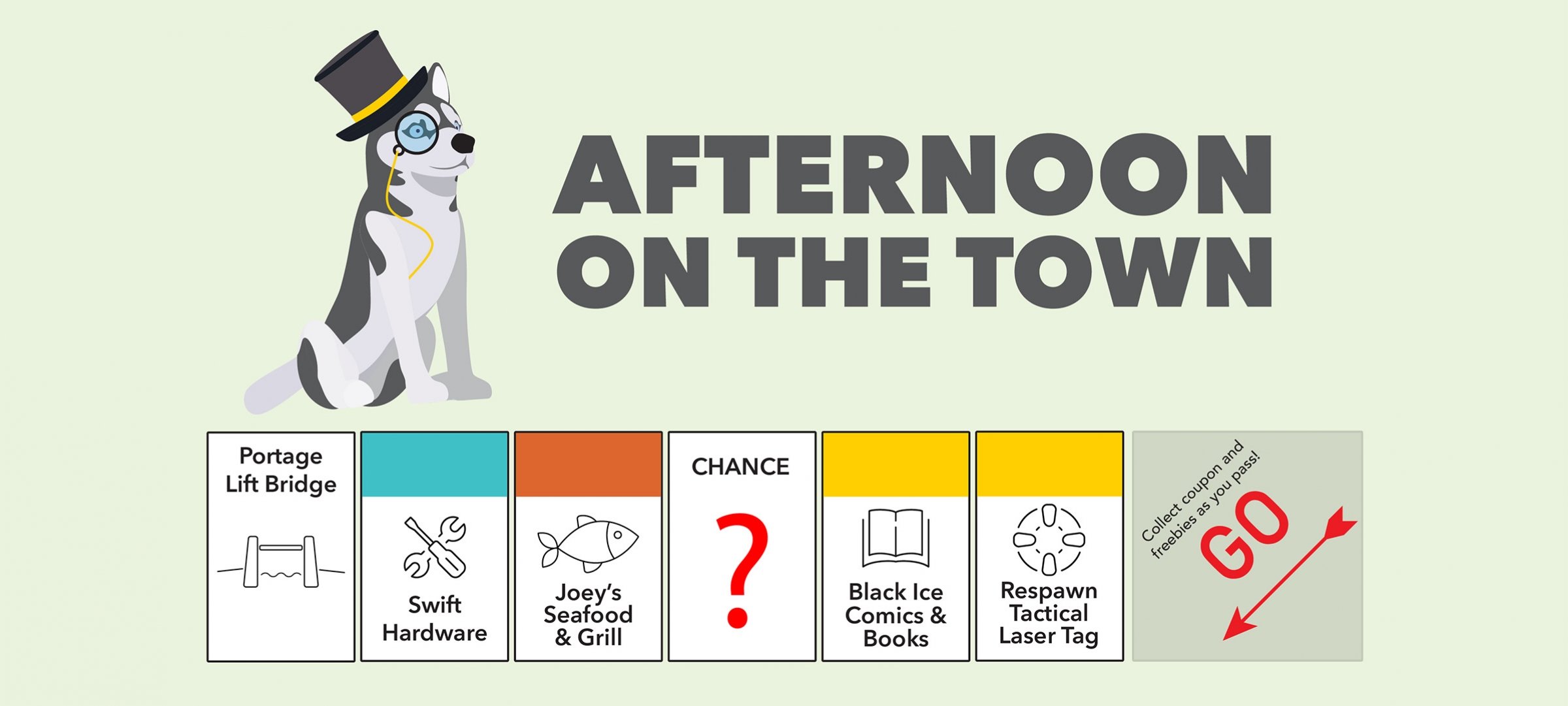 Afternoon on the Town Banner