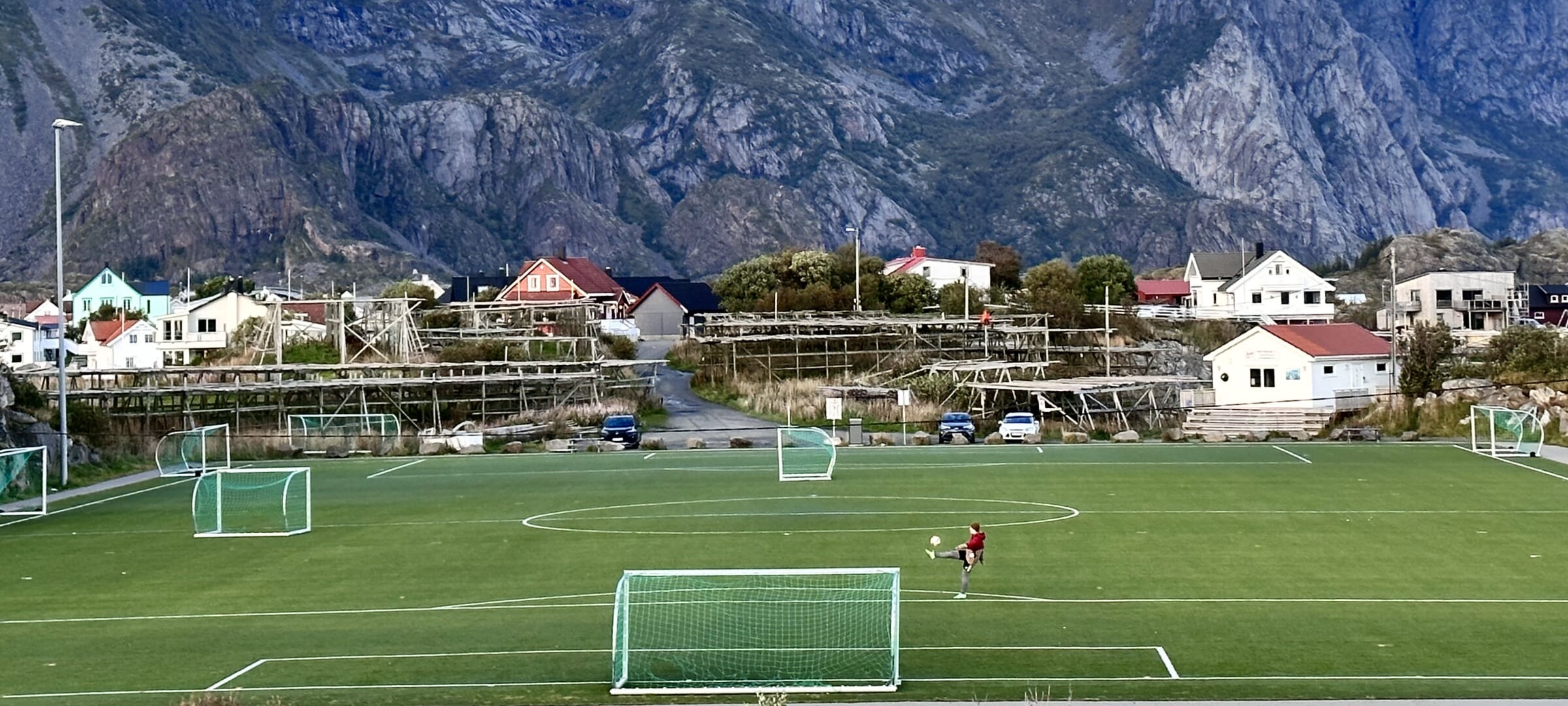 Student playing Soccor/Football in Norway