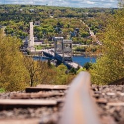 Lift bridge from Quincy Mine