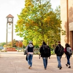 Walking on campus