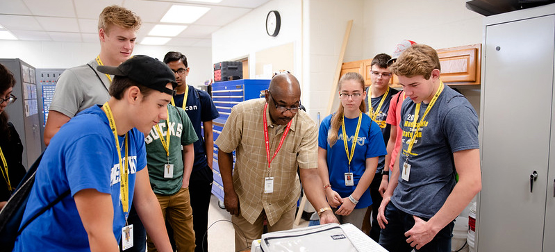 Instructor and students