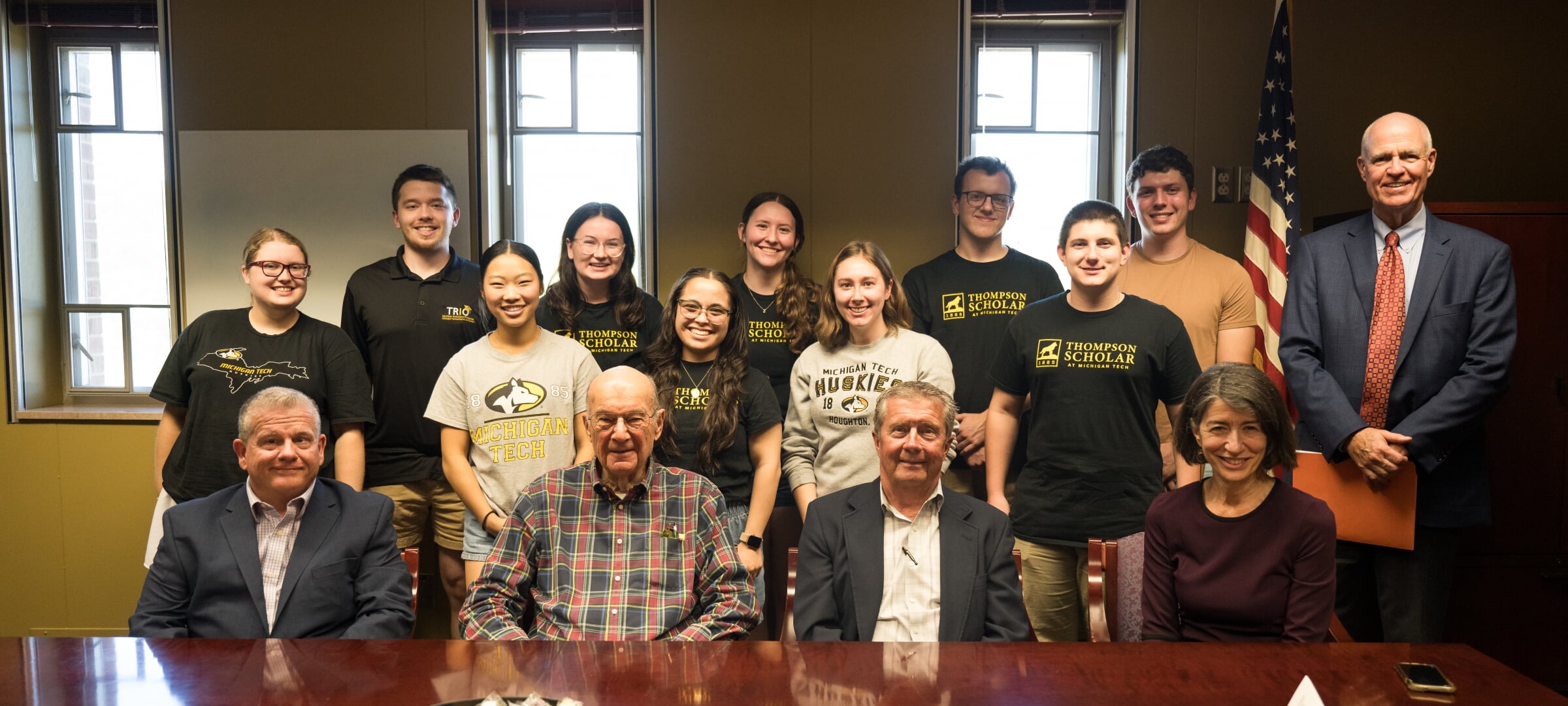 Thompson Scholars with Foundation Members.