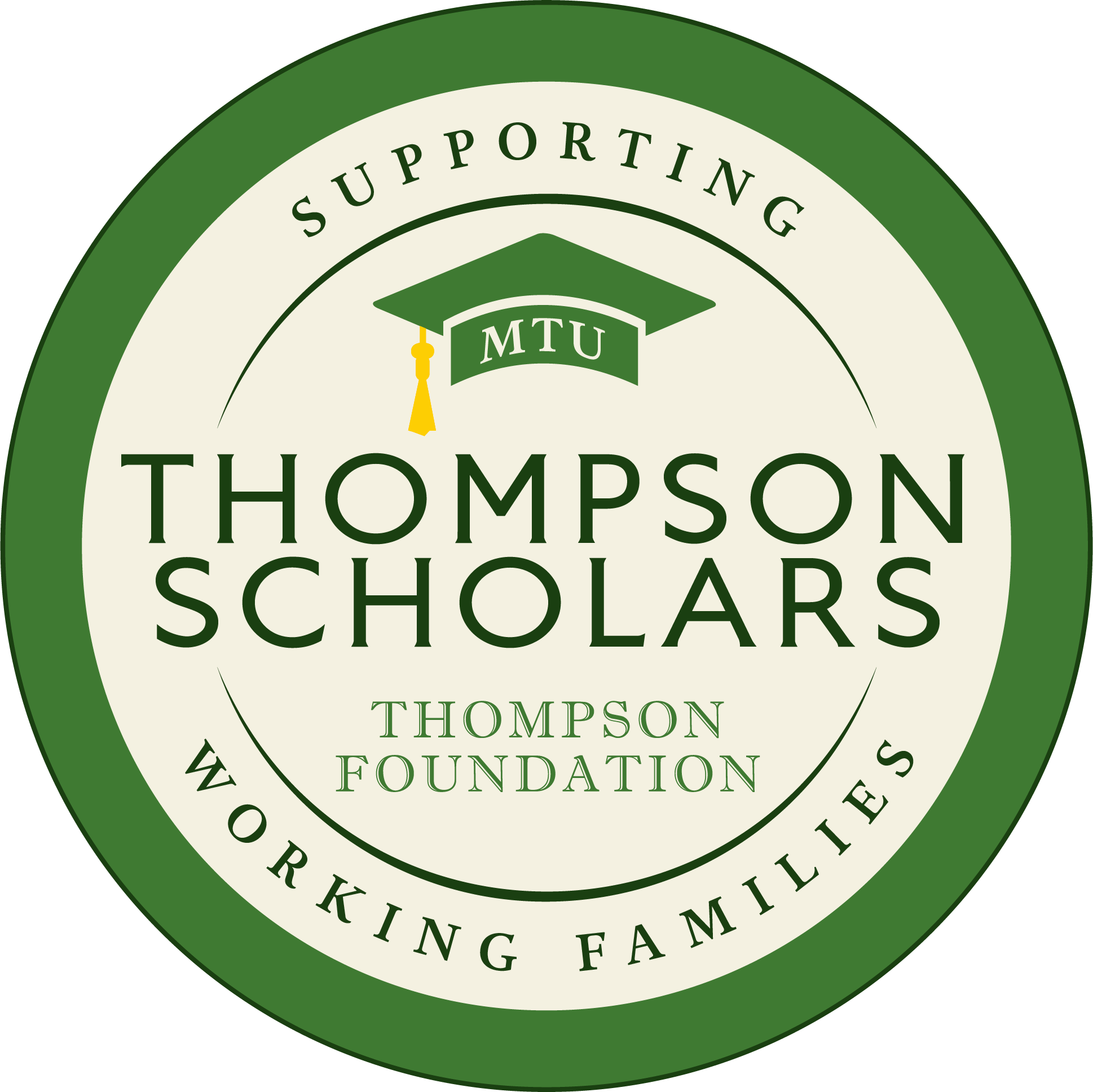 Green seal with Thompson Scholars