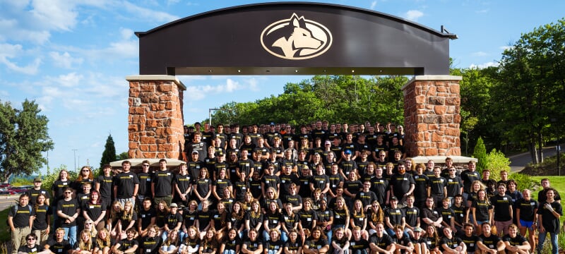 Thompson Scholars at Hancock Campground after volunteering
