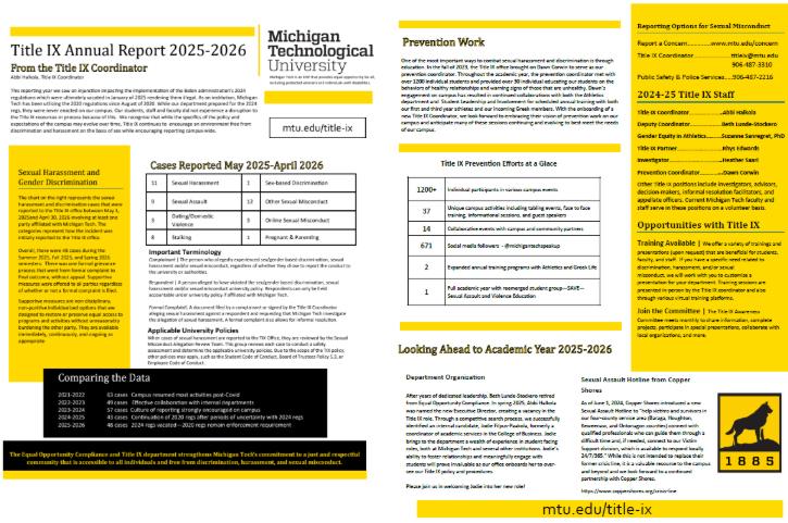 Title IX 2025-2026 Report Title IX 2025-2026 Report