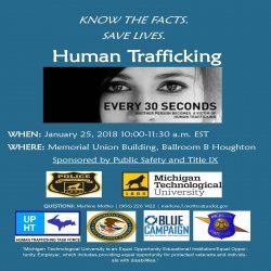 Poster for Human Trafficking event