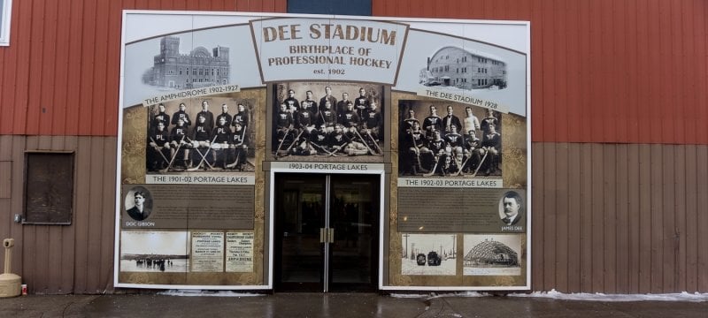 Dee Stadium entrance.