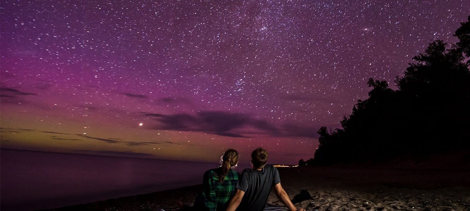 Northern Lights seen in the Upper Peninsula of Michigan.