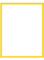 Yellow outline of a rectangle.