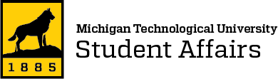 Two-color horizontal Student Affairs department identifier.