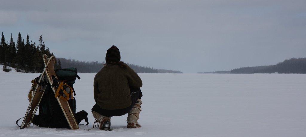 John Vucetich looks across the ice on Isle Royale National Park where the wolf population has steeply declined.