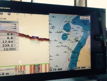 Buffalo Reef Depth reading on the R/V Agassiz