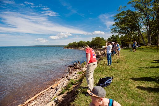 Beach erosion is a major issue at Mclain State Park. 