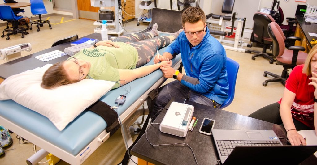 Applanation tonometry reading for standing desk study