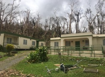 The Sabana Station buildings after the hurricanes.