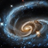 A spiral arm galaxy.