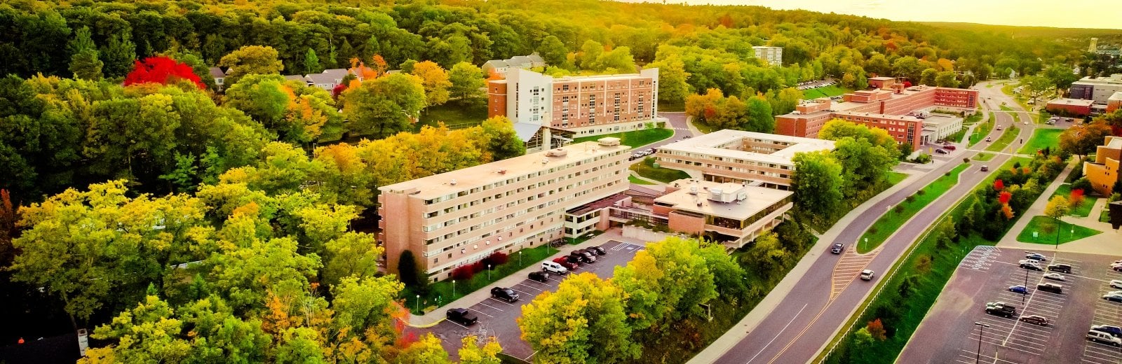 aerial view of Michigan Tech campus