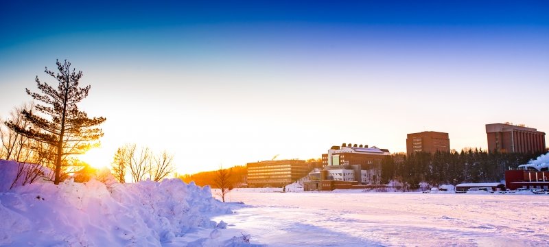 Michigan Tech campus in winter