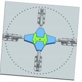 A CAD rendering of a lift bridge cookie cutter