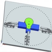 A CAD drawing of a light bulb cookie cutter.