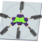 A lift bridge cookie cutter CAD rendering