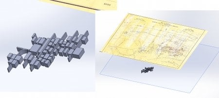 Painstakingly built from a mosaic of maps, a model of the Mather B Mine helps researchers accurately visualize design options and compare different models for energy storage design. (Image Credit: KETL)