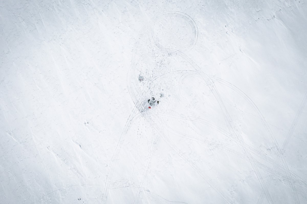 Aerial on ice