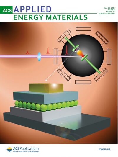 Cover image of ACS Applied Energy Materials journal with graphic of Yap's featured research