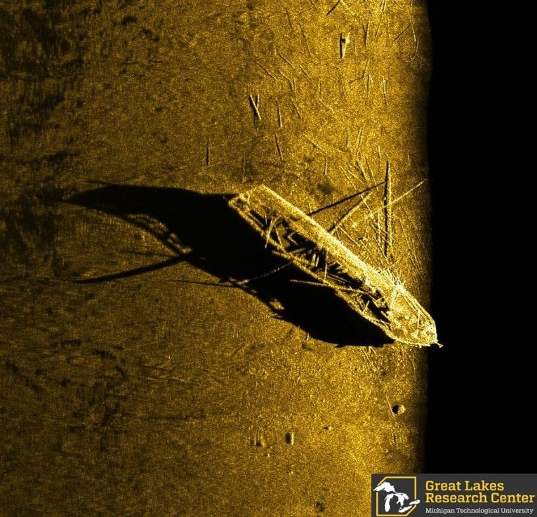 GLRC Shipwreck Using sonar, the IVER3 AUV can image ships like the John J. Audubon that sits hundreds of feet underwater.