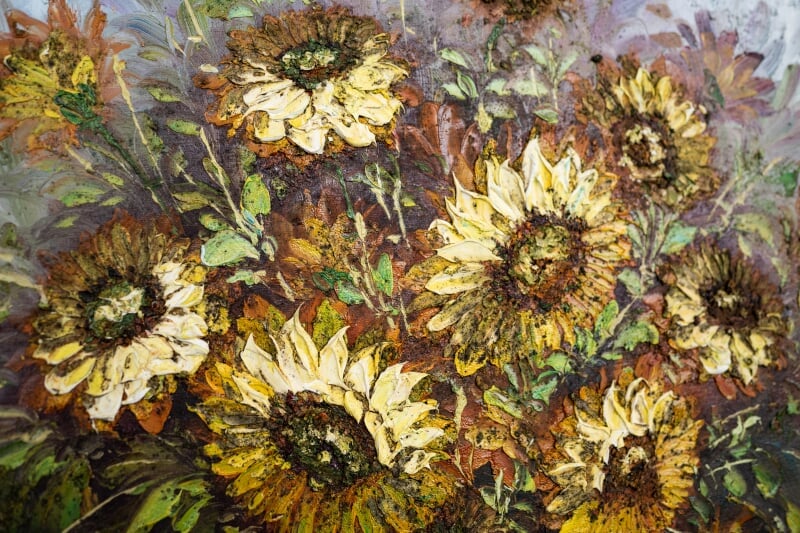 Painted sunflowers