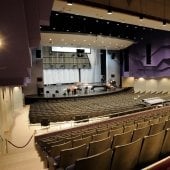 Wide view of the Performance Hall from the south side of the building.