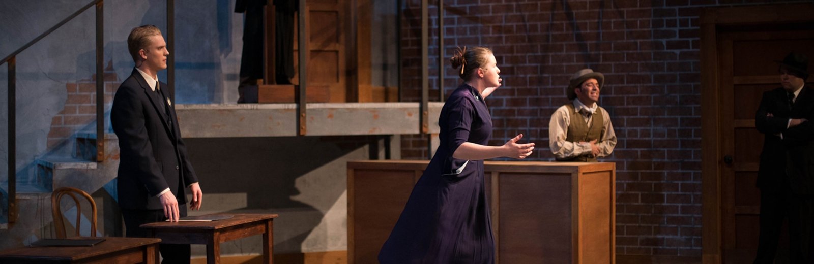 Theatre students performing in a play