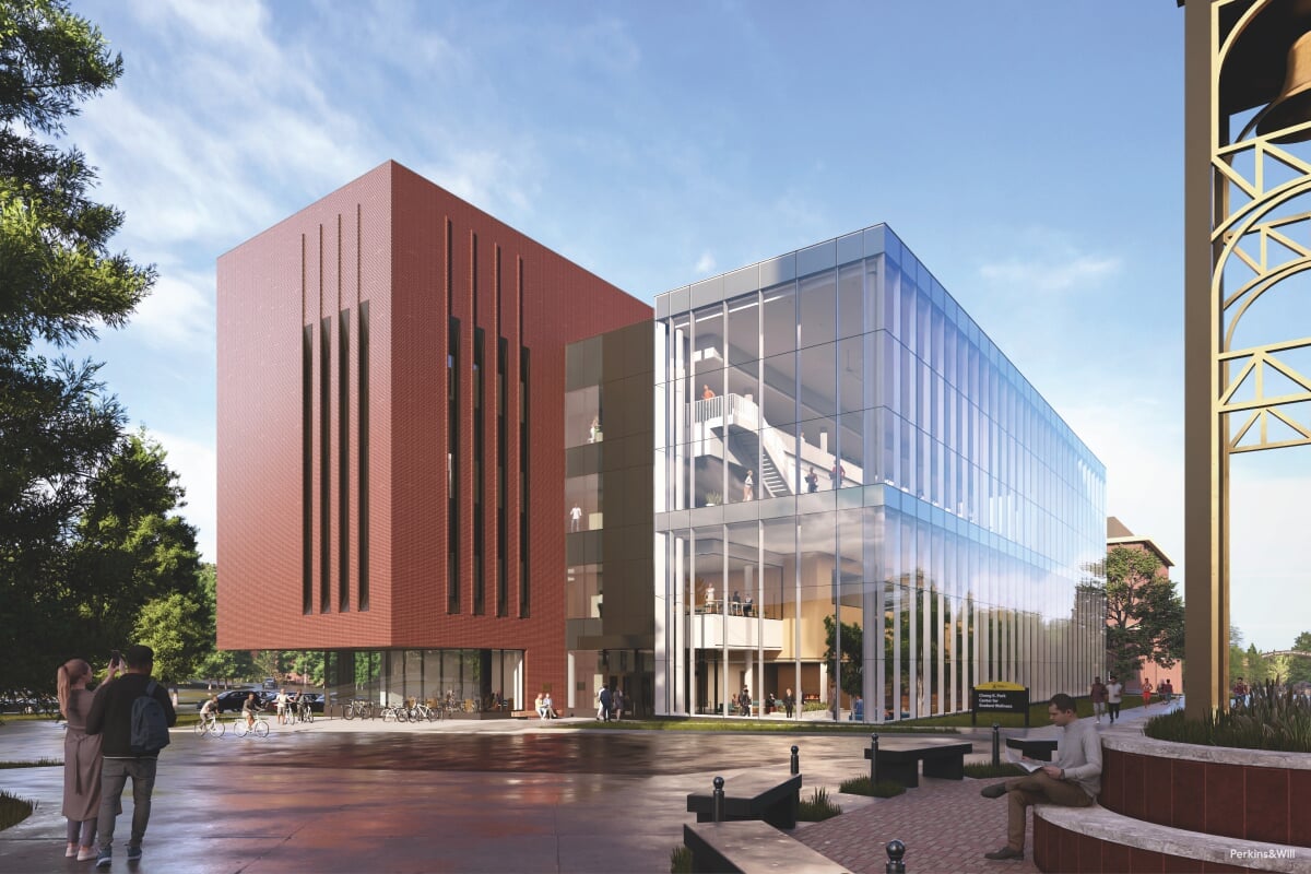 Computer generated rendering of the Student Wellness Center